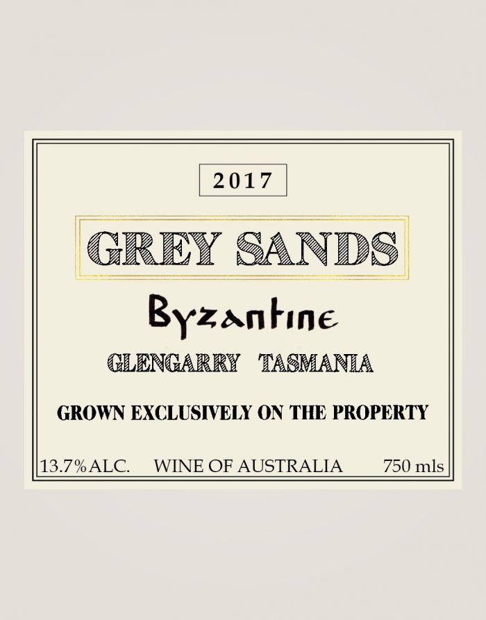 Grey Sands 2017 Byzantine label