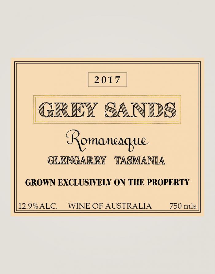 Grey Sands 2017 Romanesque label